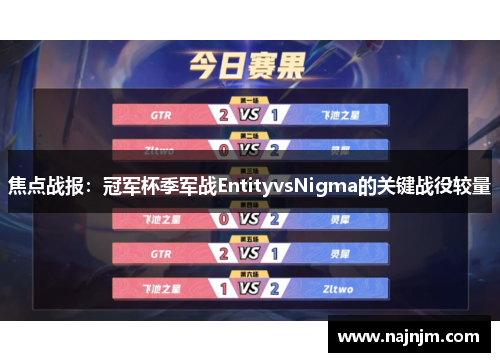 焦点战报：冠军杯季军战EntityvsNigma的关键战役较量
